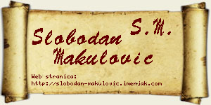 Slobodan Makulović vizit kartica